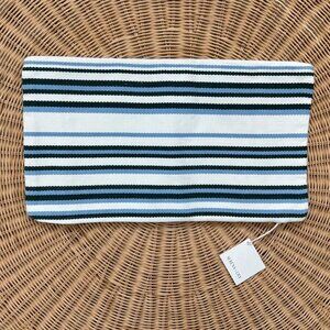 NEW Serena & Lily Coastline Outdoor Pillow Cover (12”x21”)-Blue/Green